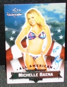 BENCHWARMER 2013 - MICHELLE BAENA - TARJETA INSERTADA FIRMADA TODO-AMERICANA #12 TINTA AZUL - Imagen 1 de 2