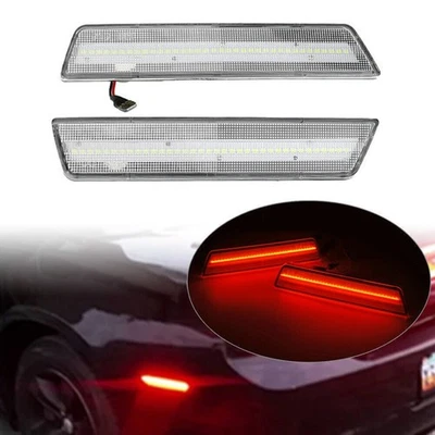 For 08-14 Dodge Challenger/11-14 Charger White LED Rear Side Marker Red Lights - Image 1 of 3