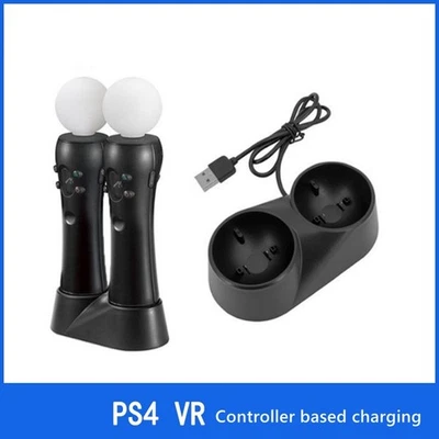 Dual Charger Charging Dock Motion For PlayStation MOVE PS4 VR Controller 2pcs - Image 1 of 4