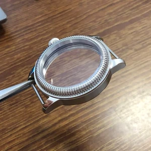 New 44mm Stainless Steel Watch Case Fit For ETA 6497 6498 Hand Winding Movement - Picture 1 of 14