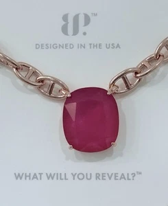 BP Ring Bomb Party OG Lillian's Favorite Necklace NK41002 ~ LC Pink Sapphire - Picture 1 of 7