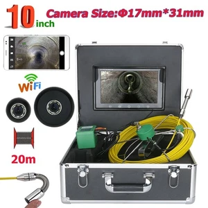 20M Wireless 17mm Industrial Drain Pipe Sewer Inspection Camera System 1000 TVL - Picture 1 of 10