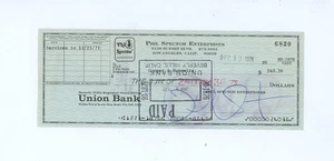 PHIL SPECTOR Signed Autograph Company Check =BEATLES RONETTES STONES LENNON= - Picture 1 of 4