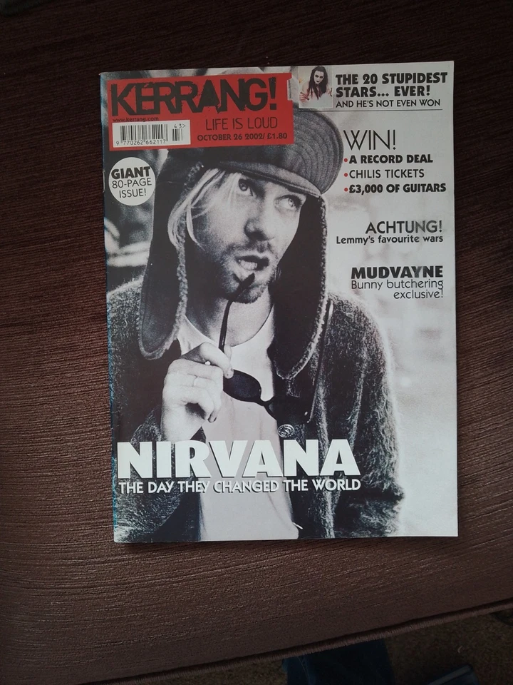 Kerrang Magazine 26 October 2002 . Nirvana. Kurt Cobain cover. - Image 1 of 1