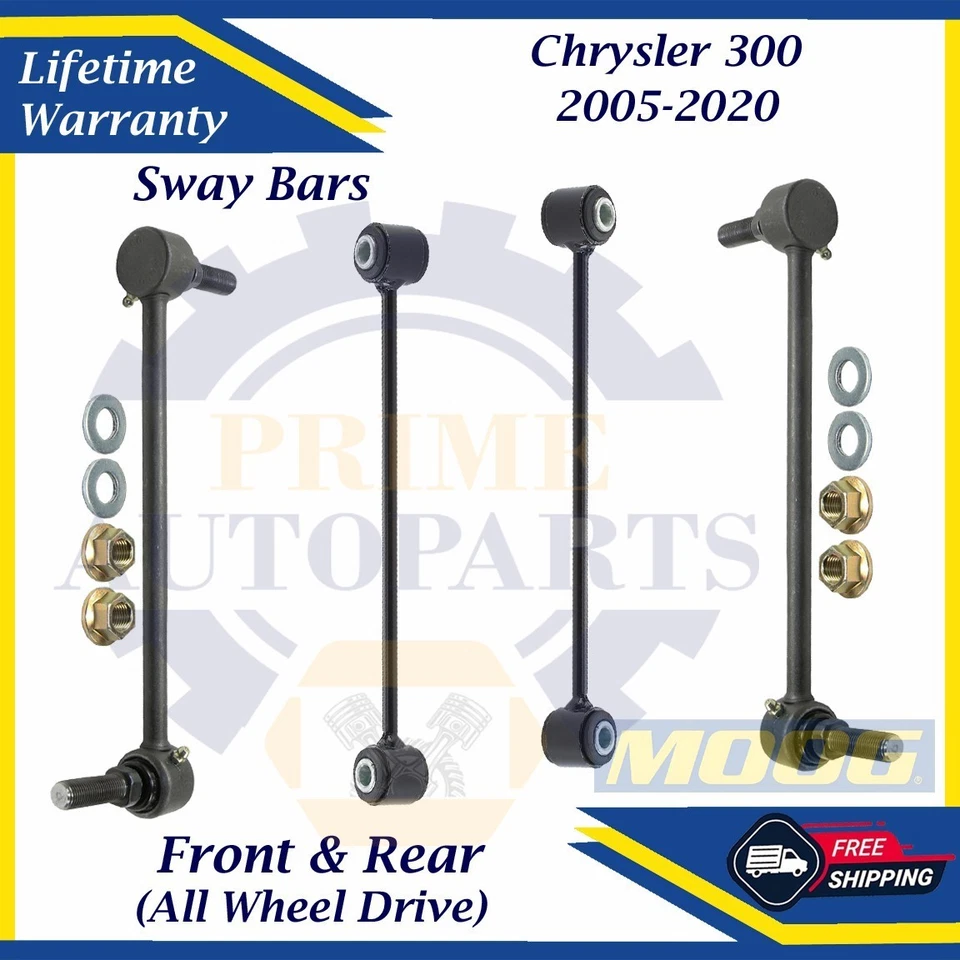 Barras estabilizadoras delanteras y traseras MOOG OEM para Chrysler 300 2005-2020 4X4 garantía de por vida Foto 1 de 4