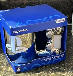 PLAY STATION 4th GENERATION SILVER CONTROLLER MUG NIB - Picture 1 of 6