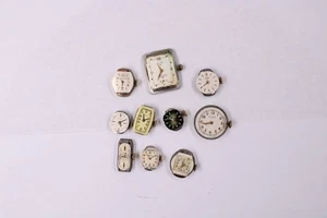 Lot of 10 vin. oval shaped watch movements - for use of parts Kelton & More 8a - Picture 1 of 5