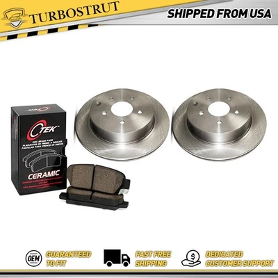 Novo kit de pastilhas de freio e rotores traseiros centrais para 1992-1998 Lexus SC300 - Imagem 1 de 4