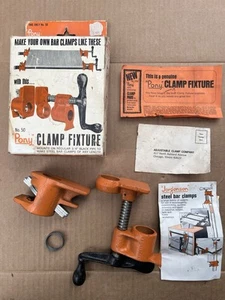 🇺🇸Vintage NOS Pony No. 50 Clamp Fixture Mounts on 3/4" Black Pipe🇺🇸 - Picture 1 of 12