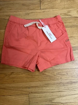 Pantalones Cortos Pull On Vineyard Vines Niñas Talla XS (5-6) Just Peachy Twill Nuevos con Etiquetas Foto 1 de 4