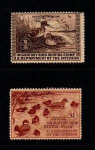 US Duck Stamps - Scott RW6 and RW8 - Used - Picture 1 of 1