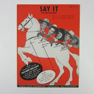Sheet Music Say It Buck Benny Rides Again Jack Benny Ellen Drew Vintage 1946 - Picture 1 of 15