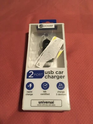 Carregador de carro iHome 2 portas USB novo na caixa caixa 50 - Imagem 1 de 2