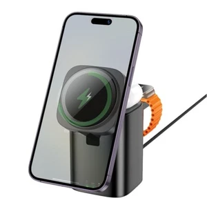 HOCO 3 in 1 Magsafe Magnetic Dock Wireless Charger Fast Charge Desktop iWatch - Picture 1 of 7