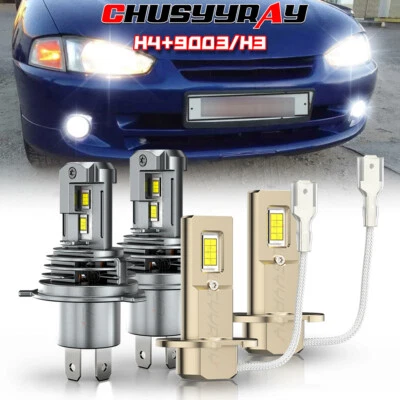For Mitsubishi Mirage 97-02 LED Headlight High/Low Beam Fog Light Bulbs S+ - Image 1 of 4