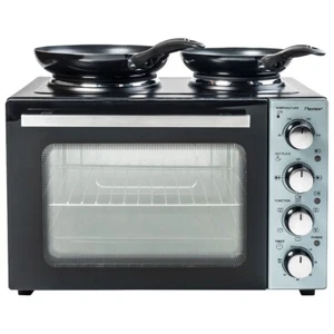 Bestron Kleinküche Backofen mit Kochplatte + Drehspieß Ofen Pizzaofen 31L - Bild 1 von 3