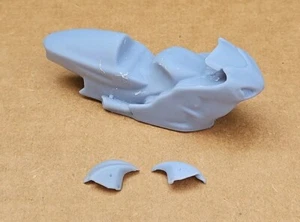 RESIN 3D PRINTED 1/24 SUZUKI HAYABUSA PRO STOCK DRAGBIKE BODY WITH FRONT FENDER - Picture 1 of 5