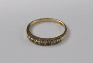 Halb Memory Eternity  Ring  weiße Steine Topas Zirkonia 585 Gold - Bild 1 von 4