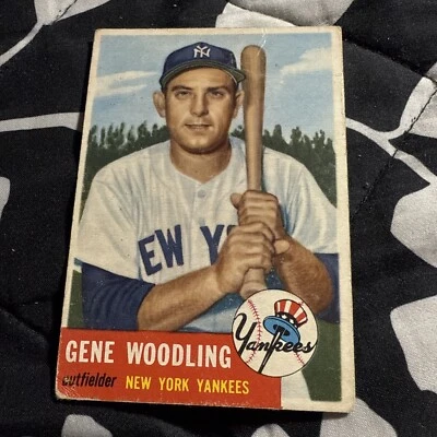 1953 Topps #264 Gene Woodling New York Yankees 5xWSC 33,2 GUERRA .284 promedio Foto 1 de 4