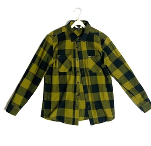 Volcom Check 100% Cotton Mens Shirt In Blue / Yellow Size Medium - Picture 1 of 11