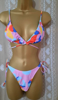 Sexy Bikini ZAFUL Colorblock Traje de Baño Sin Cable Clásico Talla 8 Foto 1 de 4