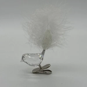 Swarovski Crystal Winter Bird Clip Ornament 2007 Feather - Picture 1 of 15