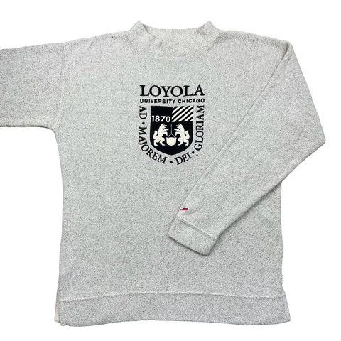 Women’s Loyola University Chicago Crest Jesuit Catholic Pullover Sweatshirt M Cover