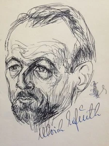 Werner Knoth Ulrich Erfurth Original Zeichnung signiert Unikat Einzelstück Regie - Bild 1 von 2