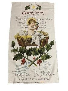 cotton fabric Panel 24" x44" J Wrecker Frisch All about Christmas Bethlehem - Picture 1 of 4