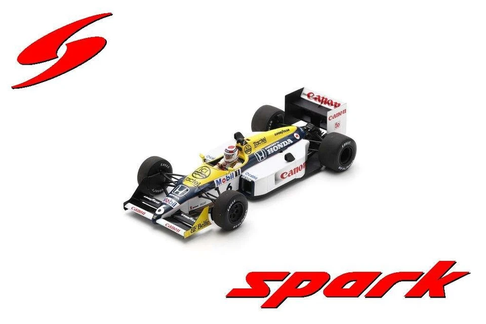Williams FW11B Nelson Piquet #6 Italian Gp 1987 18S739 1/18 Spark F1 Formula 1 - Immagine 1 di 1