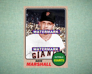 Dave Marshall San Francisco Giants 1968 Style Custom Baseball Art Card