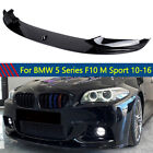 Front Bumper Spoiler Lip Splitter For 2011-16 BMW F10 5 Series M Sport Gloss Blk