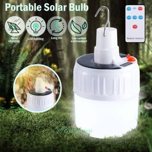 USB Rechargeable Solar LED Bulb Light Portable Outdoor Garden Camping Tent Lamp - Picture 1 of 19