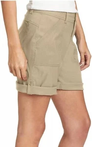 Eddie Bauer Womens Sz 6 Stretch UPF Rolled Hem Adjustable Length Bermuda Shorts - Picture 1 of 16