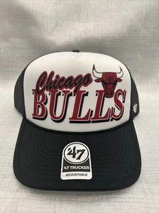 Chicago Bulls '47 Brand Red Trucker Adjustable Hat - Picture 1 of 6
