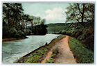1907 Canal Scene Near Reading Pennsylvania PA, Dirt Road Scene Antique Postcard