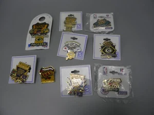 9 PINS DE METAL SUPERBOWL XXXI NEW ORLEANS 1997 GREEN BAY PACKERS CHAMPIONS NUEVOS - Imagen 1 de 1