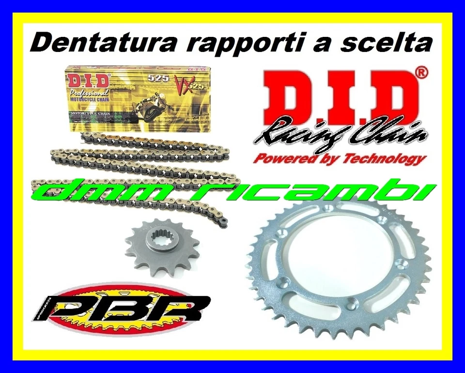Kit Trasmissione KAWASAKI Z1000 08 catena corona pignone PBR DID VX Z 1000 2008 - Immagine 1 di 1