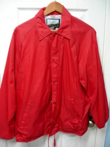 Vintage Mens Fieldmaster Red Lined Windbreaker Jacket - From Sears In 1980s - Picture 1 of 4