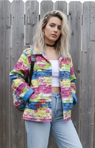 Vintage 90’s Keren Hart Gr. XL Patchwork Floral Stepp Boho Jacke Y2K… - Bild 1 von 9