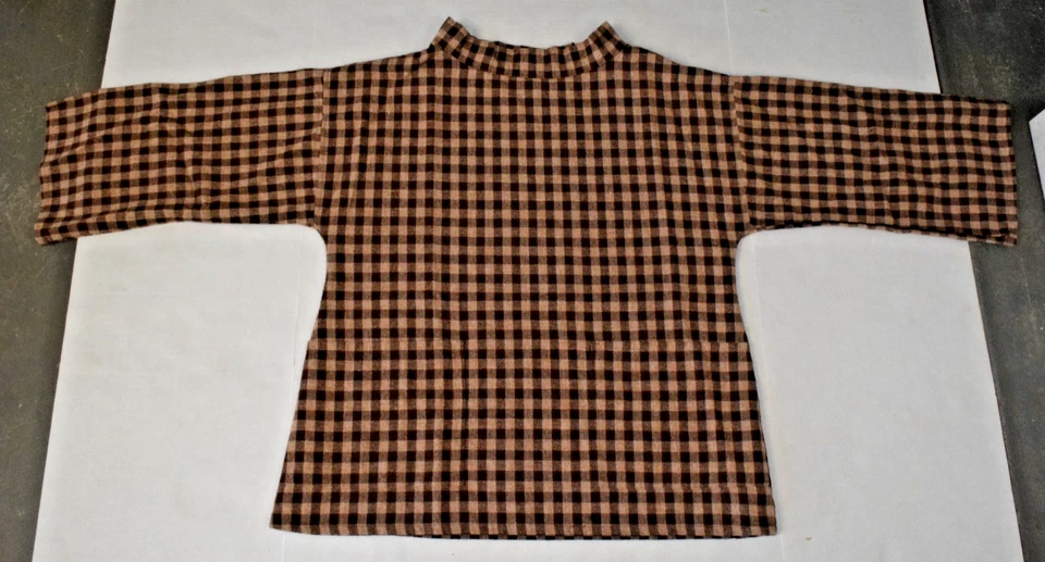 Camisa de Lana Galesa Vintage Cambrian Mills Talla L Años 60 Marrón Beige Guinga Cuadros Foto 1 de 4