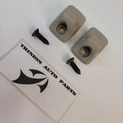 2011-2016 Kia Optima Sun Visor Clip Set Of 2 Beige With Screws OEM - Image 1 of 3