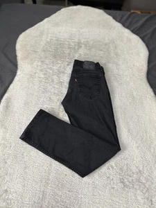 Levi’s 514 Mens 28x30 Slim Straight Denim Black Jeans Cotton Pants - Picture 1 of 9
