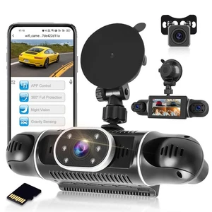 4 Channel Dash Cam 360° View, 3 inch IPS Screen 1080P Front and Rear Inside, ... - Picture 1 of 8