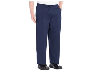 NWT SILVERTS Adaptive Mens Cotton Elastic Waist Pants SV50790 Navy 3xl - Imagen 1 de 9