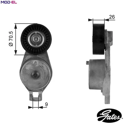 BELT TENSIONER VRIBBED BELT T38185 FOR JEEP WRANGLER/TJ/II/Mk CHEROKEE/LIBERTY - Image 1 of 4