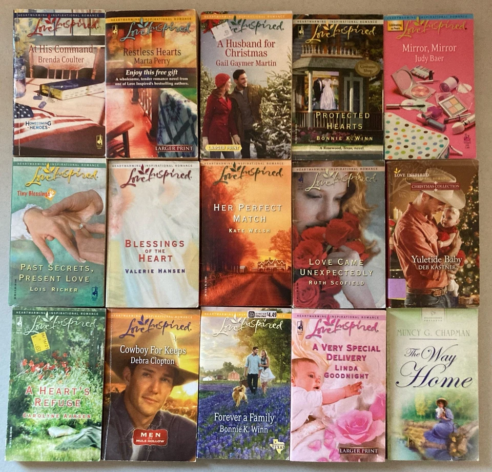 Lot of 15 Love Inspired Christian Romance Books L12 - Image 1 of 1