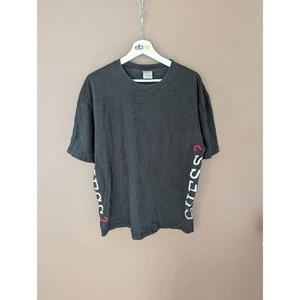 Vintage Guess Shirt Mens Large Spell Out Graphic Tee American Tradition 90s - Picture 1 of 5
