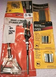 7Pc K-D TOOLS & ASSORTED BRANDS BRAKE CYLINDER HONE SET WITH REPLACEMENT STONES - Bild 1 von 4