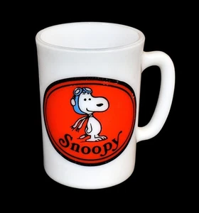 Taza infantil vintage Avon THE RED BARON SNOOPY Flying Ace 1969 con fecha - Imagen 1 de 3